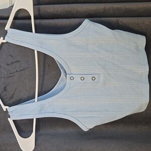 No Boundaries Sky Blue Ribbed Crop Top Size M